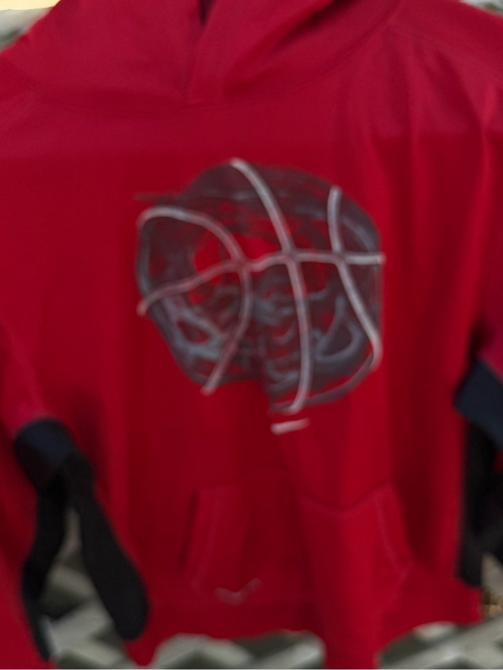 Youth Nike Red Basketball Graphic Hoodie